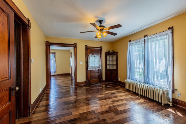 616 N Pleasant St, Princeton, IL 61356 - foyer entrance with radiator, plenty of natural light, dark wood-style flooring, and baseboards
