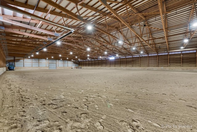 view of horse barn