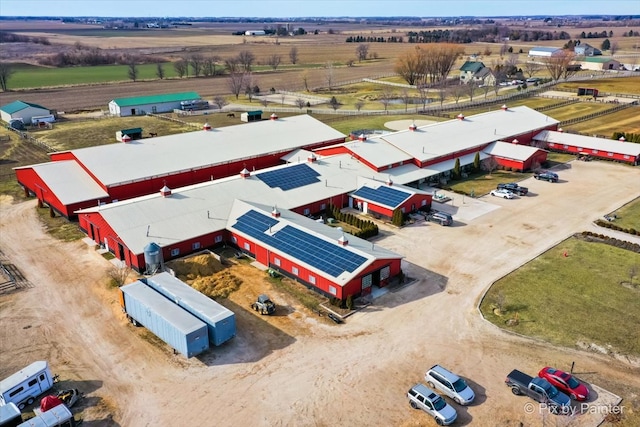 drone / aerial view with a rural view