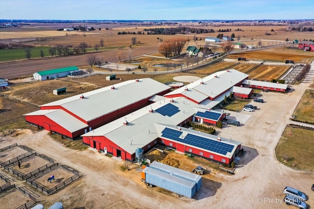 aerial view with a rural view