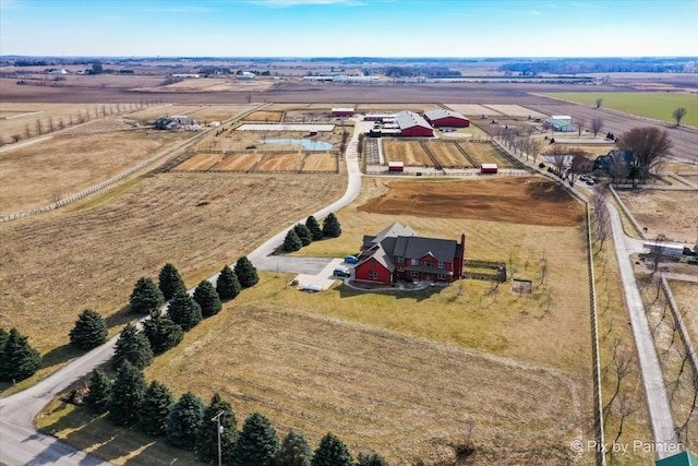 drone / aerial view featuring a rural view