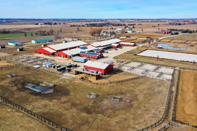 drone / aerial view with a rural view