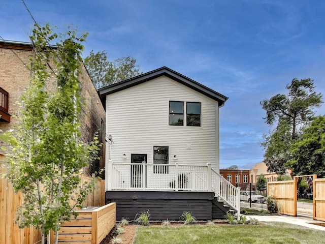 2457 N Talman Ave, Chicago, IL 60647 - back of property featuring a wooden deck