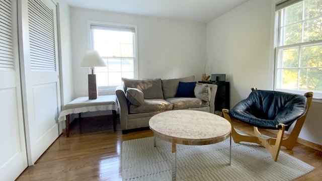 interior space featuring wood finished floors