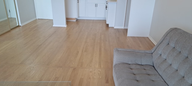 interior space featuring light wood-type flooring