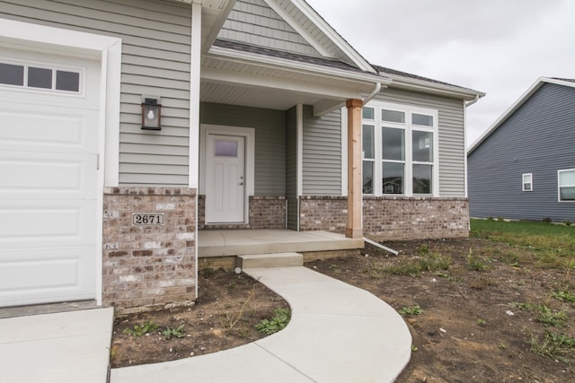 property entrance featuring a garage