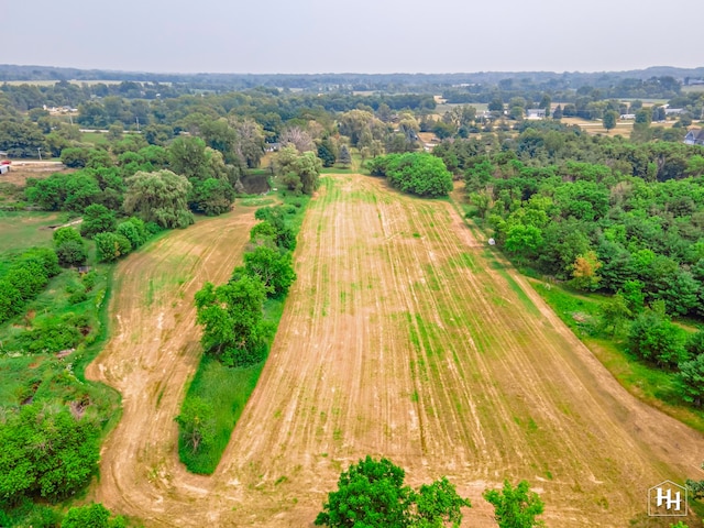 drone / aerial view featuring a rural view