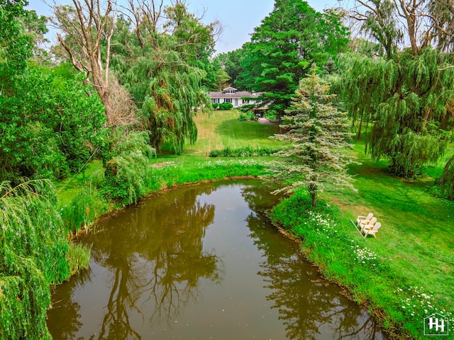 view of property's community featuring a water view