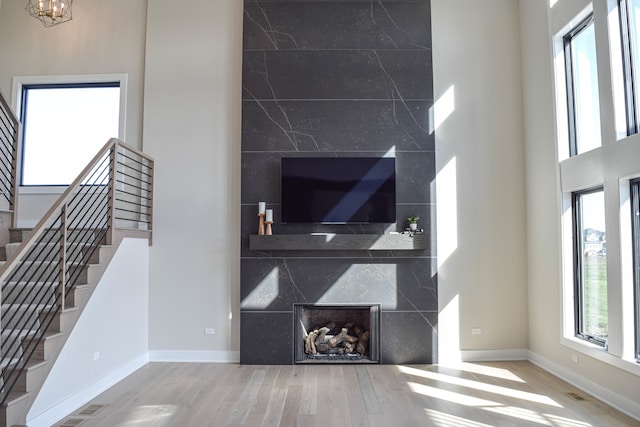 living room featuring wood-type flooring