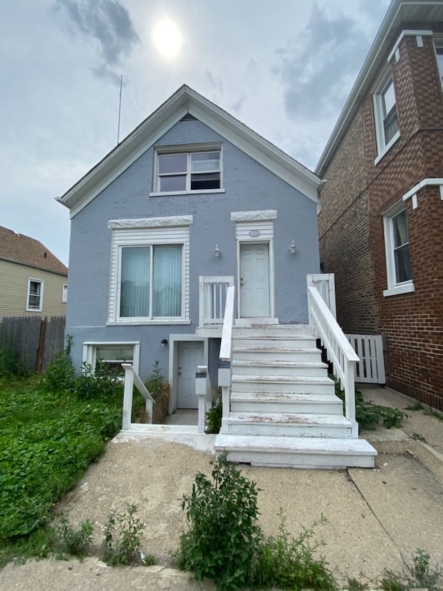 3806 S Wolcott Ave, Chicago, IL 60609 - view of front facade with a patio area