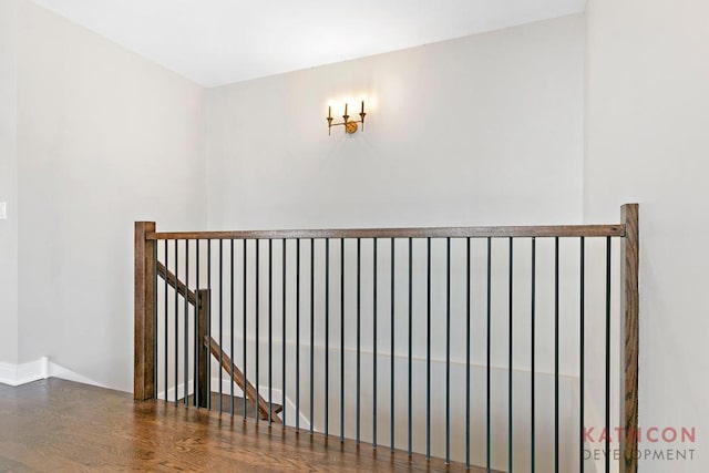 interior space featuring dark hardwood / wood-style floors