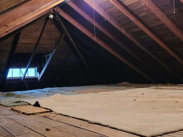 view of attic