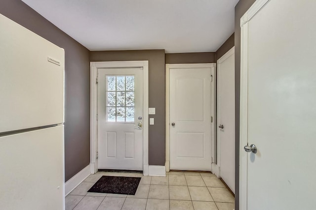 interior space with light tile floors