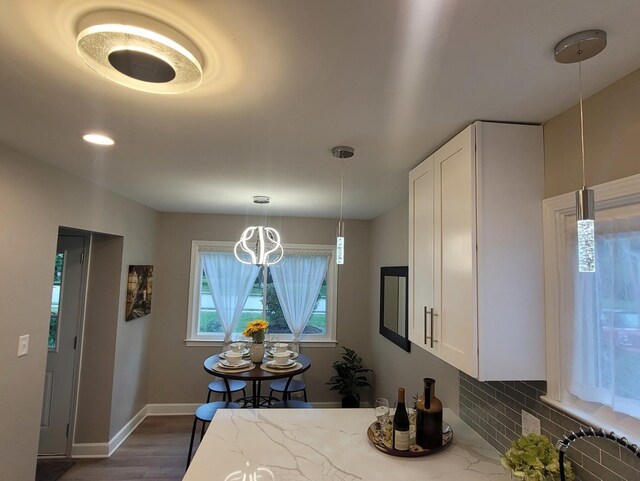 interior space featuring dark hardwood / wood-style floors