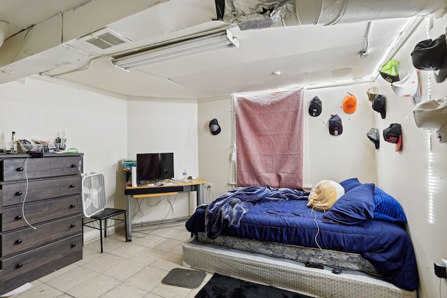 view of tiled bedroom