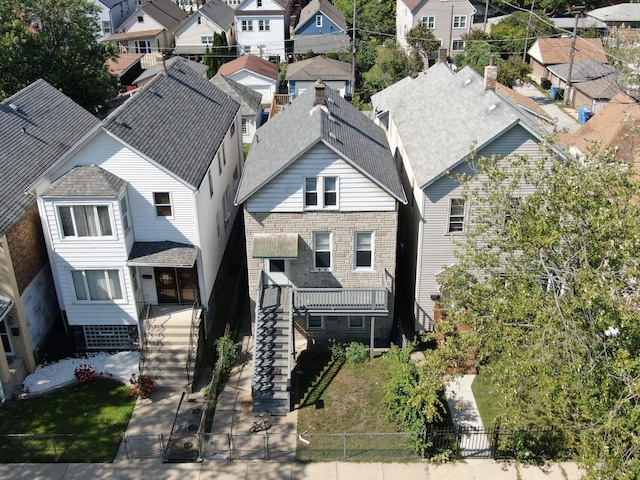 birds eye view of property