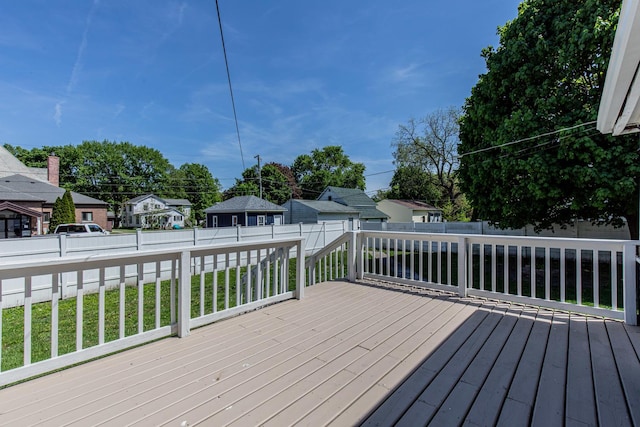 1011 5th St, Mendota, IL 61342 - wooden terrace with a residential view