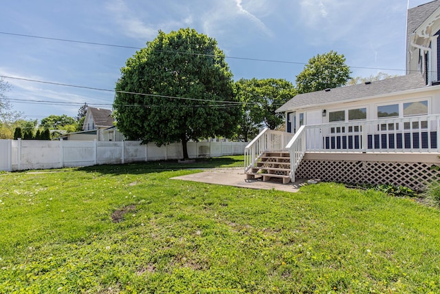 1011 5th St, Mendota, IL 61342 - view of yard featuring a wooden deck and a patio area