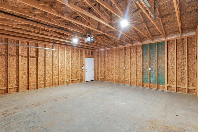 interior space featuring a garage door opener