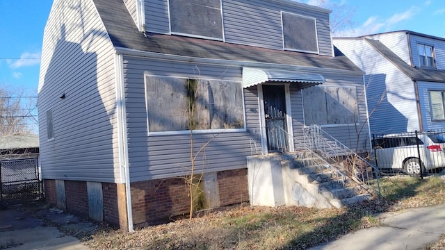 view of front of home