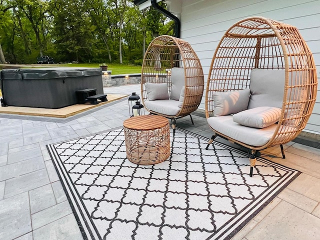 36W461 Binnie Rd, Dundee, IL 60118 - view of patio / terrace featuring a hot tub