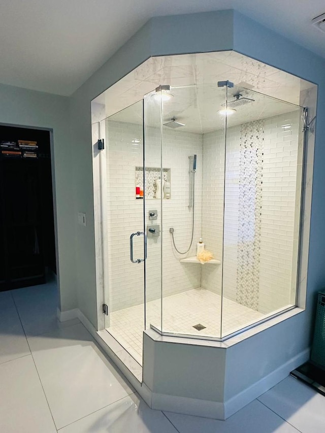 36W461 Binnie Rd, Dundee, IL 60118 - bathroom featuring tile flooring and walk in shower