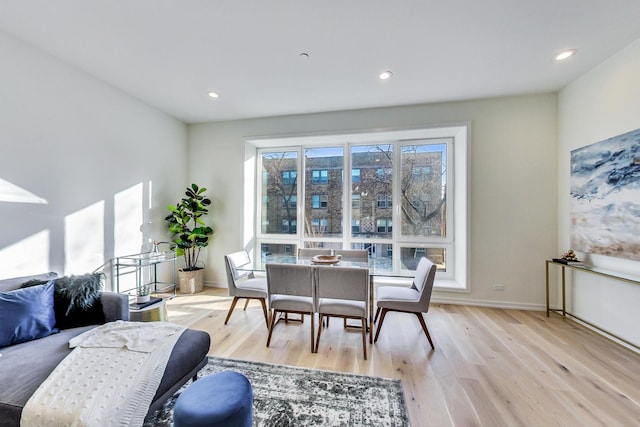 interior space with a healthy amount of sunlight and light hardwood / wood-style flooring