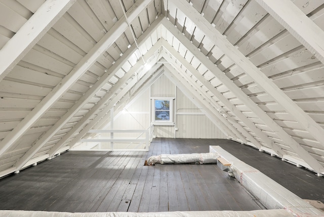 view of attic