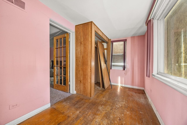 interior space with wood-type flooring