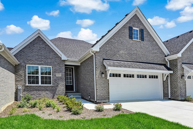 craftsman inspired home featuring a garage