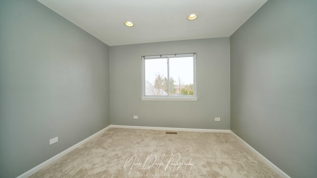 view of carpeted empty room