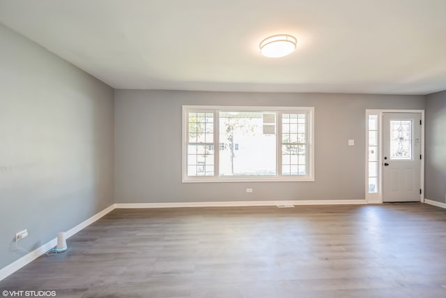 entrance foyer with hardwood / wood-style floors