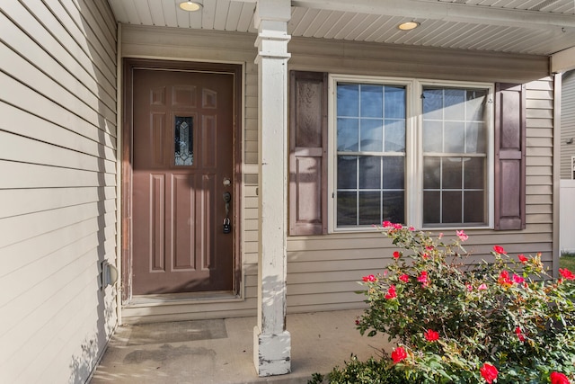 view of doorway to property