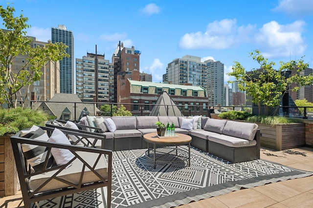 view of terrace with outdoor lounge area