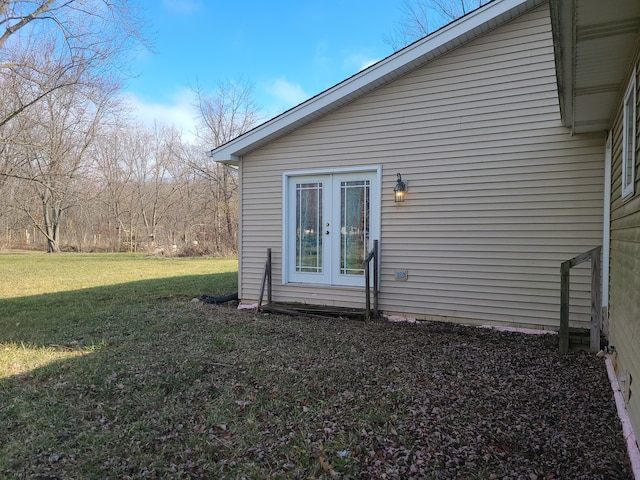 view of property exterior featuring a yard