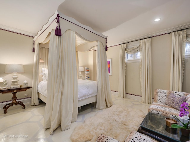 bedroom featuring light colored carpet