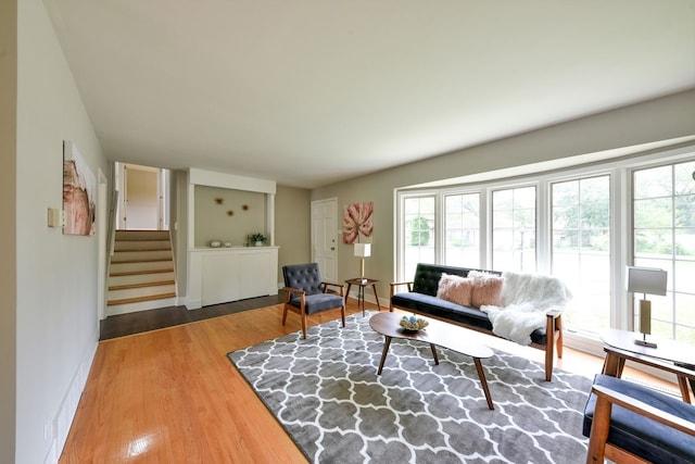 living room featuring hardwood / wood-style floors