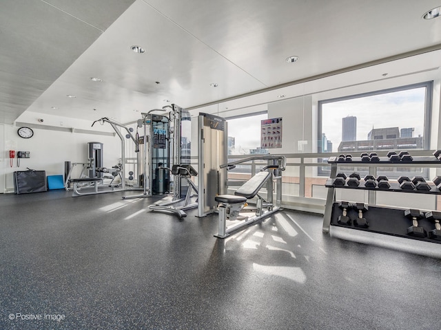 view of exercise room