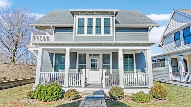 view of front facade featuring a porch