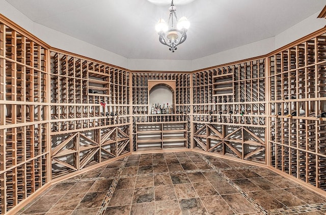 view of wine room