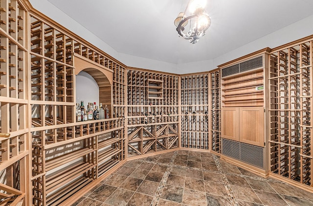 view of wine room