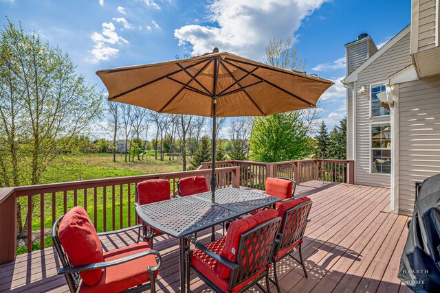 730 Fenview Cir, Algonquin, IL 60102 - wooden deck with outdoor dining space