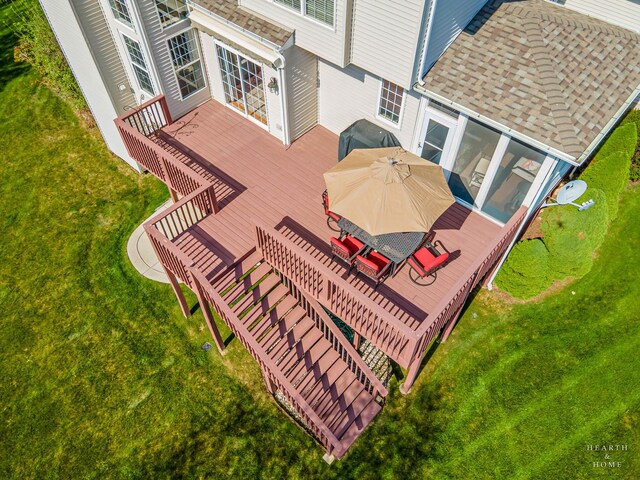 730 Fenview Cir, Algonquin, IL 60102 - wooden terrace featuring a yard