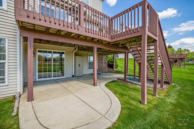 730 Fenview Cir, Algonquin, IL 60102 - view of patio / terrace featuring stairs and a deck