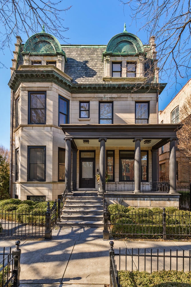 view of front of property with a porch