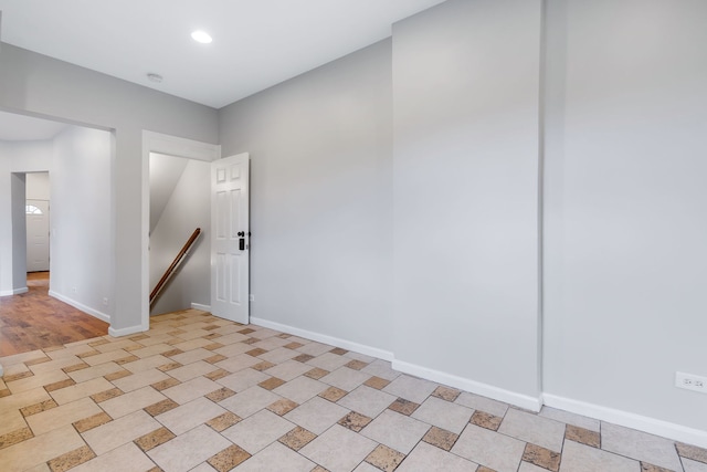 view of tiled spare room