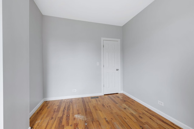 empty room featuring light hardwood / wood-style floors