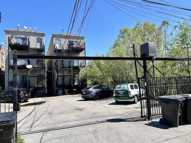 view of uncovered parking lot