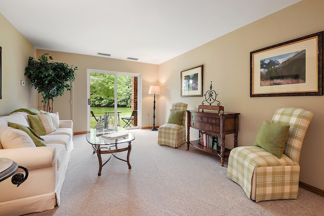 view of carpeted living room