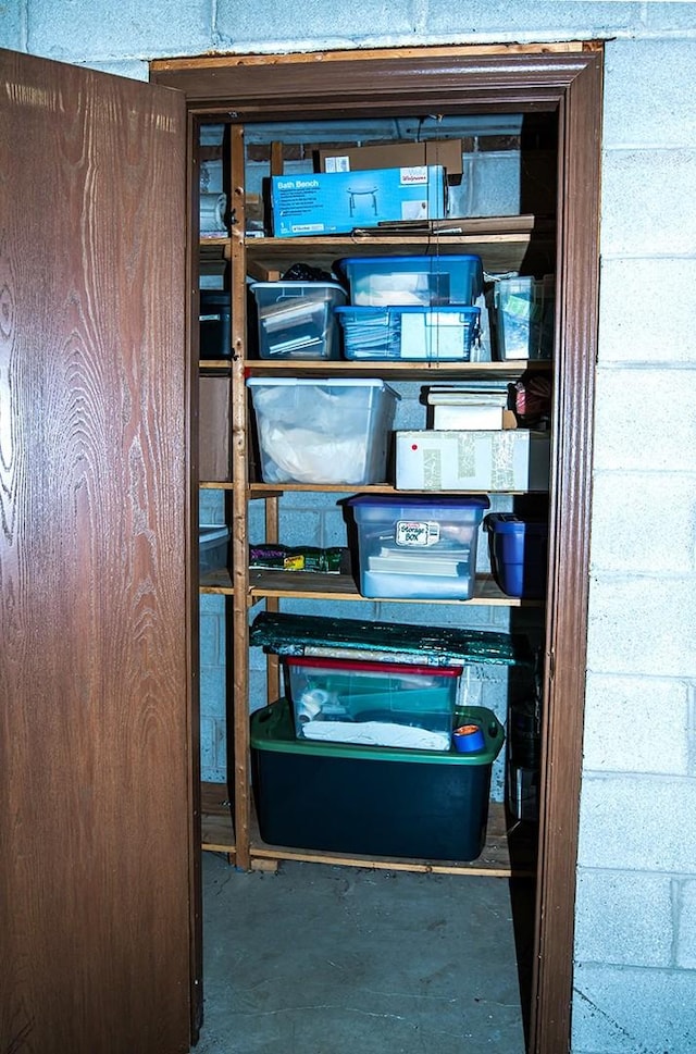view of storage room